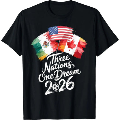 100%25 Cotton Three Nations One Game 2026 Soccer T-Shirt