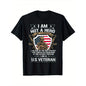 Patriotic US Veteran T-Shirt - "I Am Not a Hero, I Am a U.S. Veteran" Graphic with American Flag & Soldier Silhouette - Black Round Neck Tee for - Machine Washable, Military Apparel |       Bold Statement ShirtUnisex Crew neck T-shirt for Men And Women