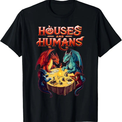 Men's Casual Round Neck Short-Sleeve Gaming House RPG Parody Funny T-Shirt, Menswear Top