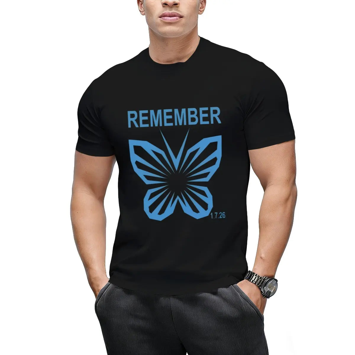 Remember 1 7 26 Blue Butterfly Shirt, Rip Renee Tee, Justice For Renee T-shirt, Renee Nicole Good For T Shirt