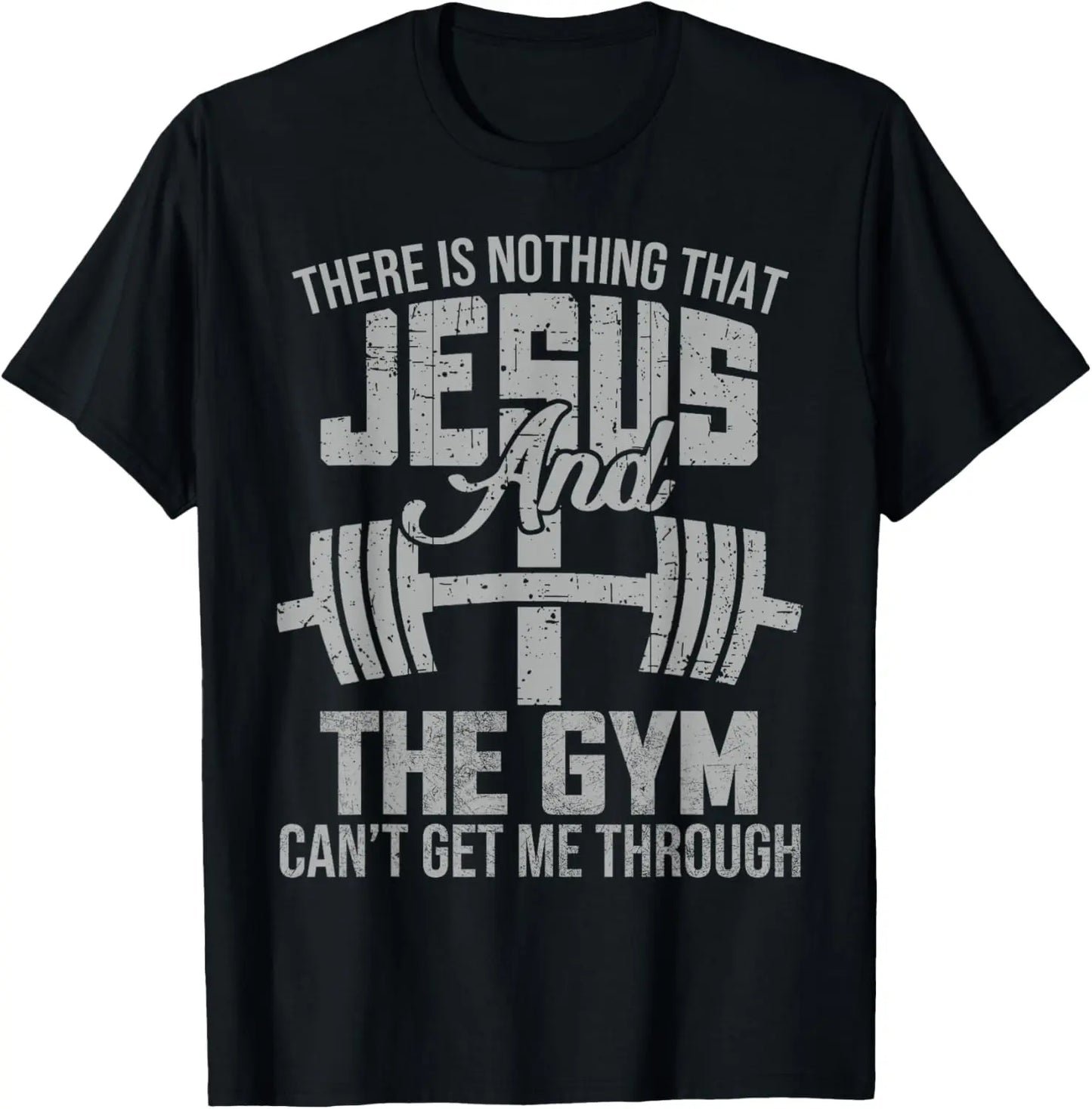100%25 Cotton Nothing Jesus And The Gym Fitness Christian Workout Gym T-Shirt