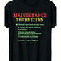 100%25 Cotton Maintenance Technician Repair Worker Handyman T-Shirt - Soft Breathable Casual Round Neck Tee with Handyman & Tools Graphic Print, Unisex for Men & Women, Machine Washable Workwear Gift Crewneck Menswear Tshirt