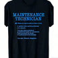 100%25 Cotton Maintenance Technician Repair Worker Handyman T-Shirt - Soft Breathable Casual Round Neck Tee with Handyman & Tools Graphic Print, Unisex for Men & Women, Machine Washable Workwear Gift Crewneck Menswear Tshirt