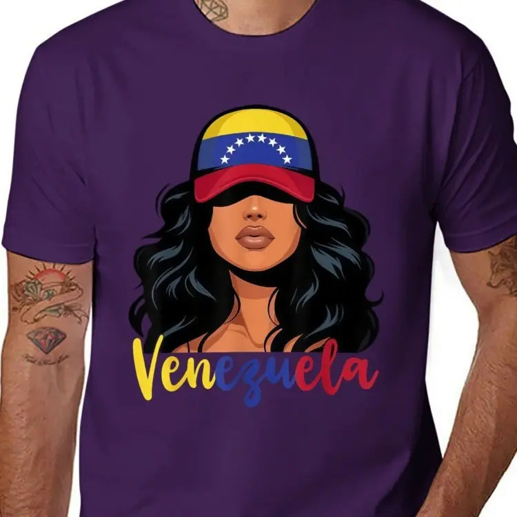 100%25cotton enezuelan Girl Venezuela Flag Proud Venezolana Women T-Shirt
