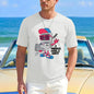 Retro PC Robot Cool Sunglasses Men's Short-Sleeve Round Neck Sporty Sports Top, Streetwear for IT Developers - Funny "I Need Holiday" Casual Outdoor T-Shirt, Sporty Sports Tops
