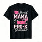 2026 Pre-K Graduation T-Shirt - Proud Mom of Pre-K Graduate, Loose Fit Casual Round Neck Tee with Diploma & Suitable for Pre-K Parties, Achievement Outfit (Comfortable Graduation Attire) Graphic Tshirt