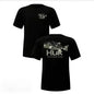 Men's Casual Crewneck HUK T - Shirt - Camo Bass Fish Graphic, Soft Cotton Summer Tee