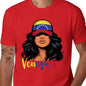 100%25cotton enezuelan Girl Venezuela Flag Proud Venezolana Women T-Shirt