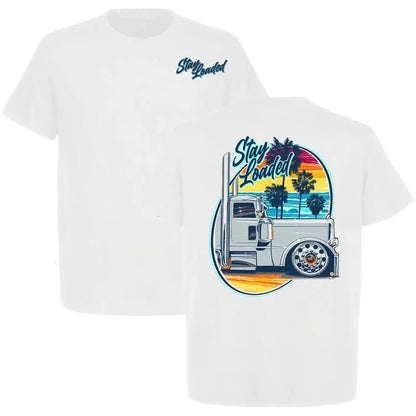 Stay Loaded Cool Breeze T-Shirt, Semi Truck Tee, Peterbilt Shirt , Retro Truck Tee, Big Rig Trucker Tee, Heavy Truck Apparel Menswear Top