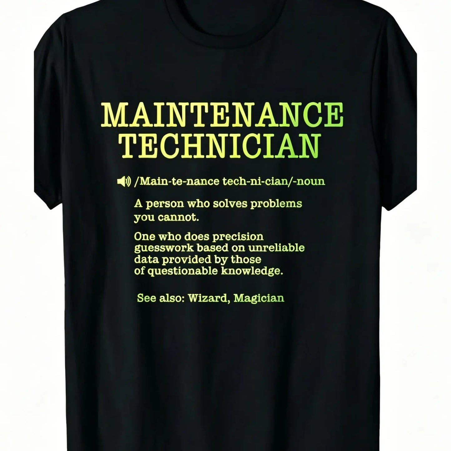 100%25 Cotton Maintenance Technician Repair Worker Handyman T-Shirt - Soft Breathable Casual Round Neck Tee with Handyman & Tools Graphic Print, Unisex for Men & Women, Machine Washable Workwear Gift Crewneck Menswear Tshirt