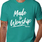 Women's 100%25 Cotton Short-Sleeve Round Neck Stretch Fabric T-Shirt with Hem Detail, Christian Worship Leader Faith & Praise Psalm Verse Gift