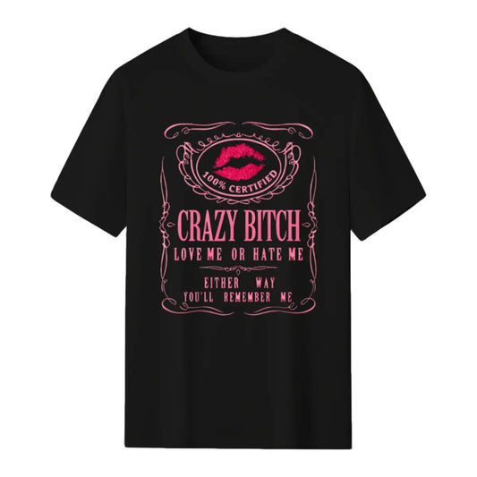 Women's Casual Cotton Short-Sleeve Graphic Tee, Humorous Bold Statement Design
