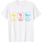 Autism Awareness Women Men  Elements Periodic Table ASD T-Shirt Small