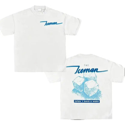 "Ice Man" Drake Retro 3.0 T-shirt, unisex rap shirt, rap T-shirt, music fan shirt, rapper merchandise gift, gift for him, gift for her, Y2K women's and men's patterned T-shirt top, round neck clothing