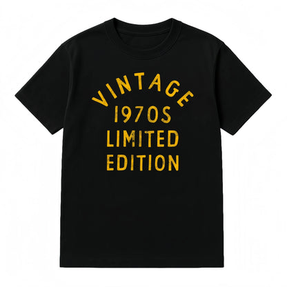 Vintage 1970s Limited Edition T-Shirt Fun Cool 1970s Theme Classic Women's Tee Cotton Loose Fit Unisex Graphic Tee