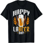 Happy Labor Day Celebration T-Shirt for Men - Soft Polyester Black Graphic Tee, Crew Neck Short Sleeve Casual Top, All Season Wear, Adult Funny Holiday Shirt, Comfortable Fit for Party & Daily Use