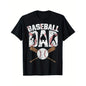 180g[100%25cotton][Baseball Dad T-shirt] Baseball Dad Pattern T-shirt - Crew Neck Casual Shirt for Men - Medium Stretch Knit Fabric - Heat Transfer Design - All-Season Comfort - Regular Fit - Perfect Gift for Sports Enthusiasts - 1pc