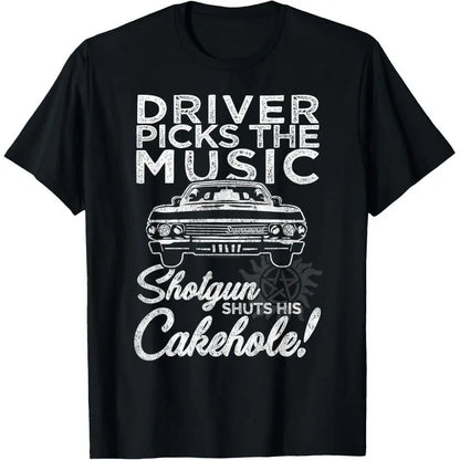 100%25 Cotton Supernatural Driver Picks Music T-Shirt