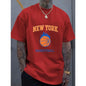 NEW YORK Basketball Graphic T-shirt | 100%25 Crew Neck, Casual Multi-Color, Perfect for Festival Gifting, Great for Daily Casual Wear, Regular Fit, All-season Wear