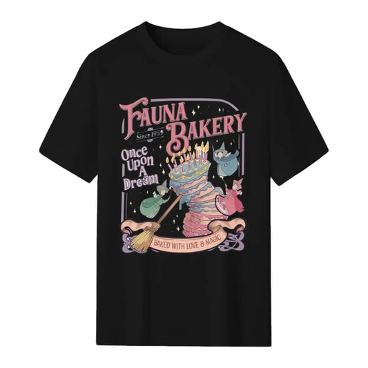 Retro Fairy Tale Graphic Tee Three Fairies Magic Cake T-Shirt Women Pastel Cottagecore Aesthetic Top Vintage 90s Cartoon Princess Core Tee