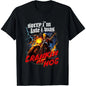 Men's Casual Graphic T-Shirt with "Sorry I'm Late I Was Crankin' My Hog" Skeleton Motorcycle Print, Short Sleeve Streetwear Top