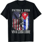 100 Percent Cotton Vintage Cuban T Shirt Featuring Patria y Vida Viva Cuba Libre Design