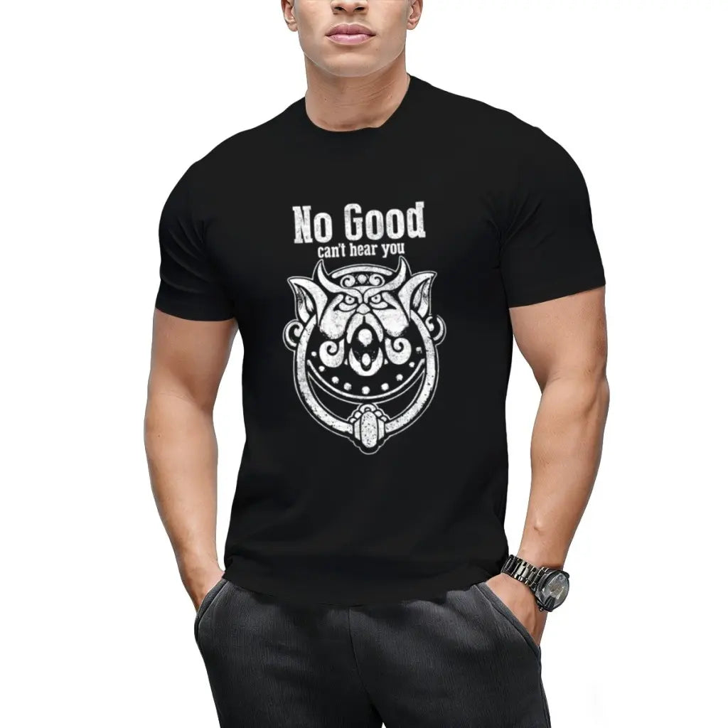 Labyrinth It's Very Rude To Stare | No Good Can't Hear You T-Shirt Graphic Tees shirts for adult  youth  funny vintage fashion Short Sleeve tops vacation outfits clothing Black Casual