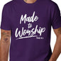 Women's 100%25 Cotton Short-Sleeve Round Neck Stretch Fabric T-Shirt with Hem Detail, Christian Worship Leader Faith & Praise Psalm Verse Gift