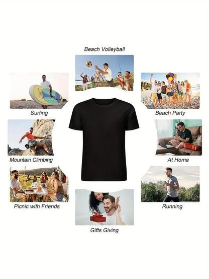 Men's Short-Sleeve Round Neck Funny Meme Graphic T-Shirt, Menswear Casual Streetwear Top, Trendy Tshirts
