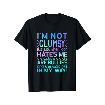 [Funny T Shirt] Ultra Soft Cotton T Shirt | I'm Not Clumsy Funny People saying Sarcastic Gifts T-Shirt, Trendy Tops Short Sleeve, Street Style Short Sleeve Tee, Comfort Fit Men's Tee, Crew Neck Tee, Breathable, Moisture Wicking, Gifts for Men, Women