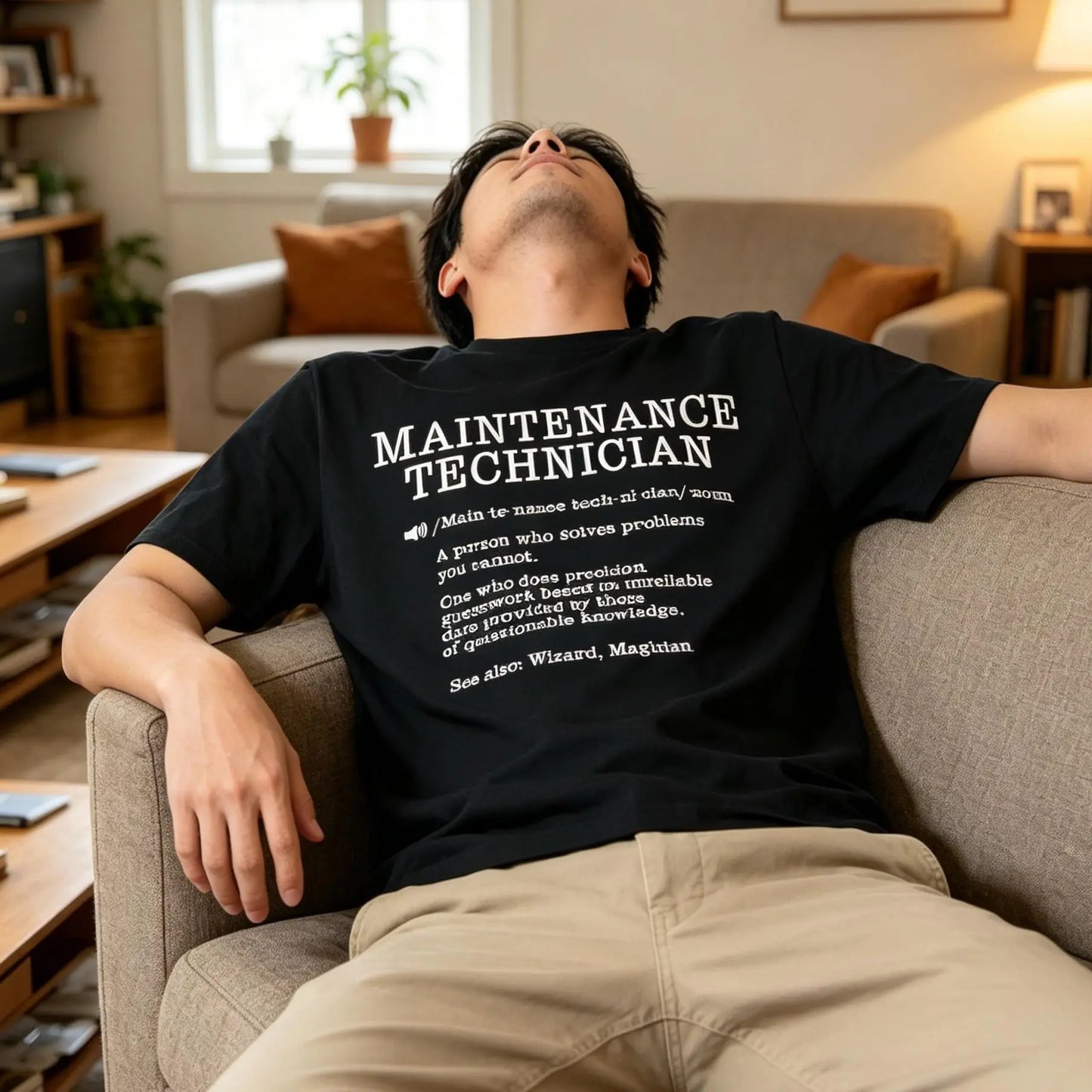 100%25 Cotton Maintenance Technician Repair Worker Handyman T-Shirt - Soft Breathable Casual Round Neck Tee with Handyman & Tools Graphic Print, Unisex for Men & Women, Machine Washable Workwear Gift Crewneck Menswear Tshirt