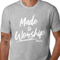 Women's 100%25 Cotton Short-Sleeve Round Neck Stretch Fabric T-Shirt with Hem Detail, Christian Worship Leader Faith & Praise Psalm Verse Gift