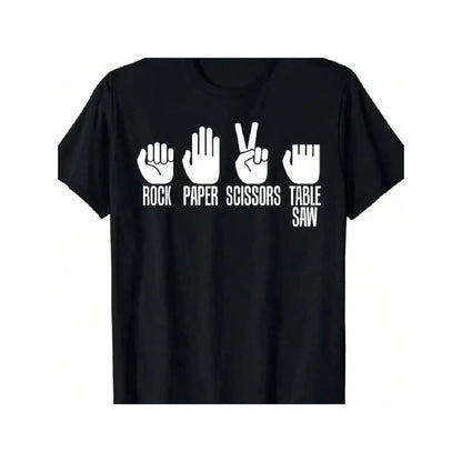 Funny Vintage Carpenters Shirt Rock Paper Scissor Table Saw Fathers Day T-Shirt A85.