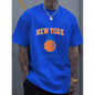 NEW YORK Basketball Graphic T-shirt | 100%25 Crew Neck, Casual Multi-Color, Perfect for Festival Gifting, Great for Daily Casual Wear, Regular Fit, All-season Wear