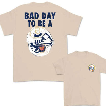 100%25 US Cotton Classic Fit Funny Beer Graphic T-Shirt, Bad Day To Be A Can Drinking Humor Tee, Soft Breathable Party Lifestyle American Fit - KitchenEra, Shortsleeve, Tshirt