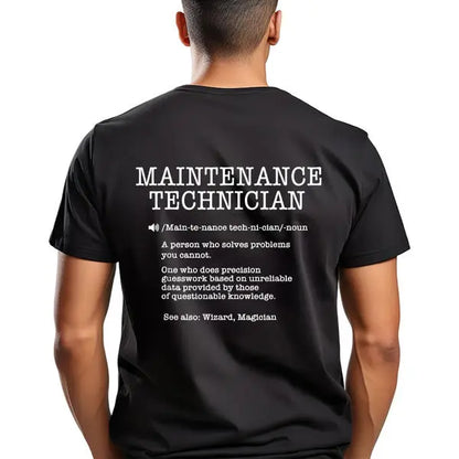 100%25 Cotton Maintenance Technician Repair Worker Handyman T-Shirt - Soft Breathable Casual Round Neck Tee with Handyman & Tools Graphic Print, Unisex for Men & Women, Machine Washable Workwear Gift Crewneck Menswear Tshirt