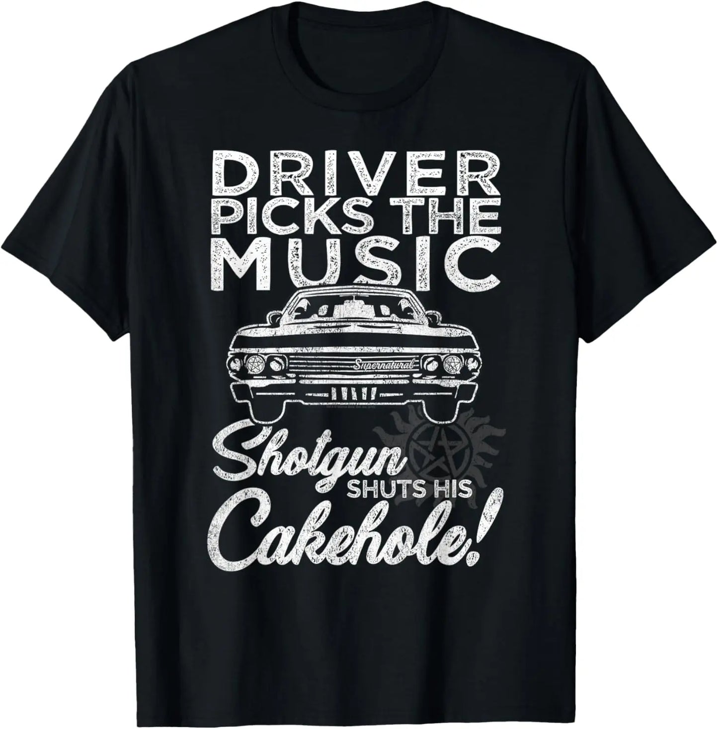 Men's 100%25 Cotton Supernatural Driver Picks Music T-Shirt, Relaxed Fit, Comfy, Breathable, Casual Classic Tops