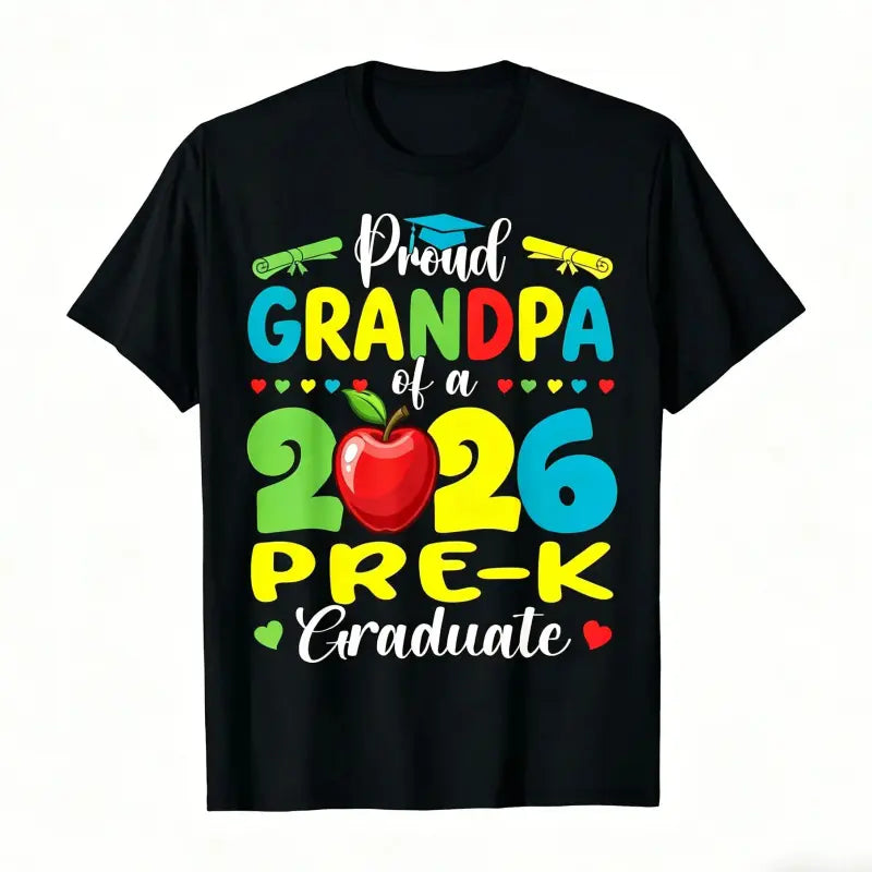Proud Mommy of 2026 Pre-K Graduate T-Shirt - Casual Round Neck Shirt Suitable for Pre-K Graduation Gift 2026 Themed Apparel Machine Washable for Year-Round Wear for Moms 2026 Summer Short-sleeved Printed T-shirt 180g