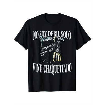 Men's Calacas Chidas Gym Funny Sarcasm Slang Mexican Skull Sayings Short-Sleeve T-Shirt - Menswear Tops, Classic Comfortable Versatile Summer Fashion T-Shirt