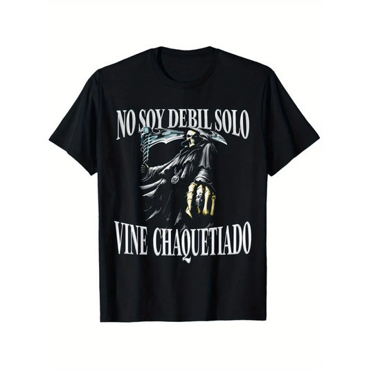 Men's Calacas Chidas Gym Funny Sarcasm Slang Mexican Skull Sayings Short-Sleeve T-Shirt - Menswear Tops, Classic Comfortable Versatile Summer Fashion T-Shirt