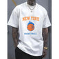 NEW YORK Basketball Graphic T-shirt | 100%25 Crew Neck, Casual Multi-Color, Perfect for Festival Gifting, Great for Daily Casual Wear, Regular Fit, All-season Wear