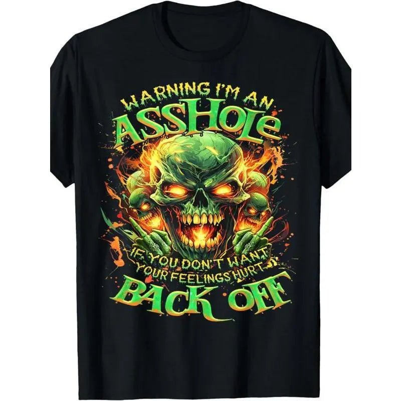 Funny men's tops t-shirts, lettering prints, skull warning: if you don't want your feelings to be hurt, i'm a t-shirt shirt Golf Gift T-Shirt For Men and Women