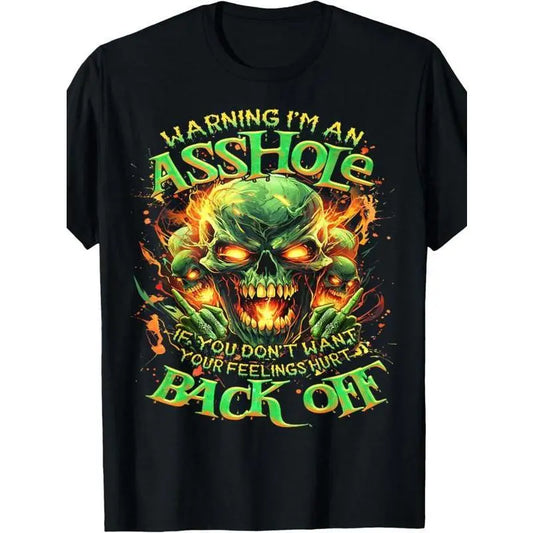 Funny men's tops t-shirts, lettering prints, skull warning: if you don't want your feelings to be hurt, i'm a t-shirt shirt Golf Gift T-Shirt For Men and Women