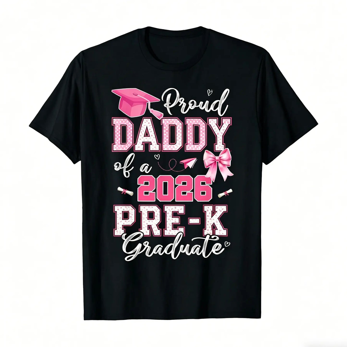 2026 Pre-K Graduation T-Shirt - Proud Mom of Pre-K Graduate, Loose Fit Casual Round Neck Tee with Diploma & Suitable for Pre-K Parties, Achievement Outfit (Comfortable Graduation Attire) Graphic Tshirt