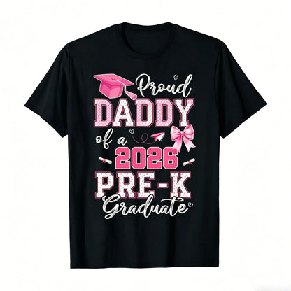 2026 Pre-K Graduation T-Shirt - Proud Mom of Pre-K Graduate, Loose Fit Casual Round Neck Tee with Diploma & Suitable for Pre-K Parties, Achievement Outfit (Comfortable Graduation Attire) Graphic Tshirt