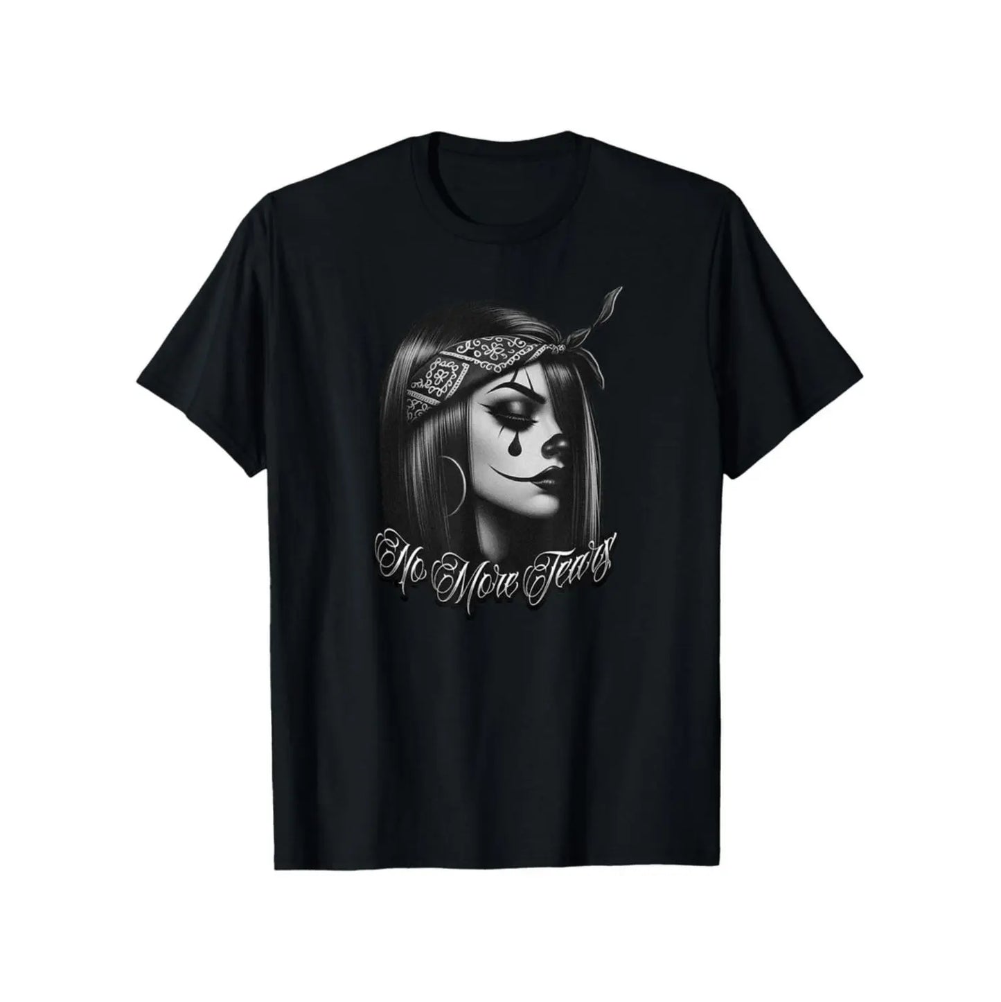Chicana Chicano Gangster Clown Cotton T-Shirt With No Tears Design