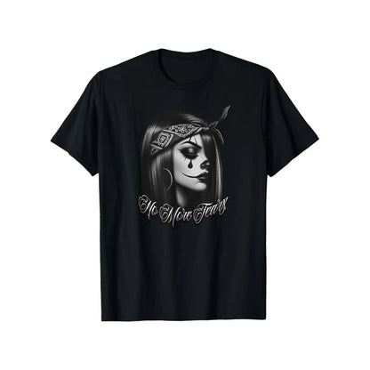 Chicana Chicano Gangster Clown Cotton T-Shirt With No Tears Design