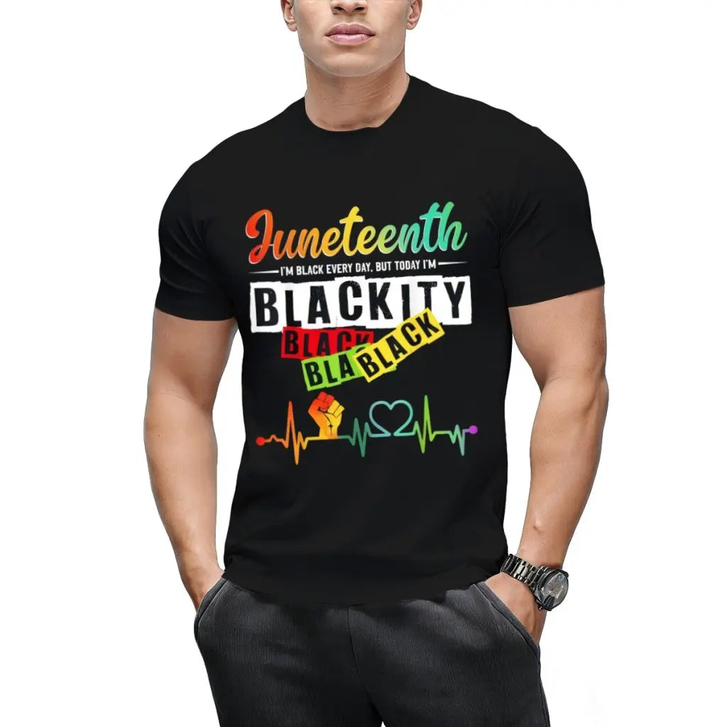 Juneteenth Blackity Heartbeat Black History African America T-Shirt