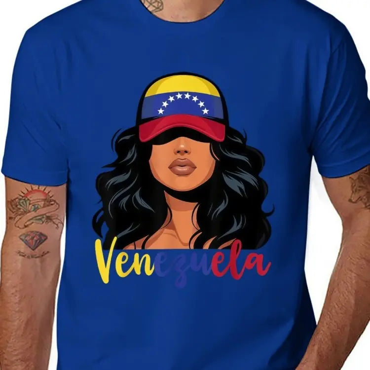 100%25cotton enezuelan Girl Venezuela Flag Proud Venezolana Women T-Shirt