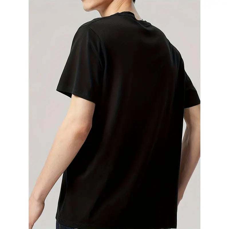 Men's Short-Sleeve Cotton Knit Fabric Vintage Car Lowrider Mexican Chicano Casual Crewneck T-Shirt - Menswear